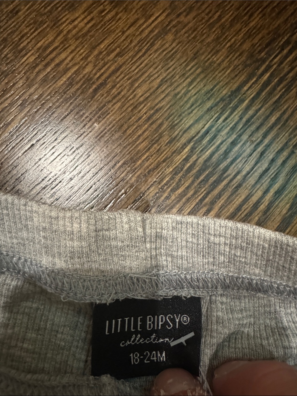 Little bipsy Kids' Heather Gray Ribbed Leggings - Picture 2 of 3